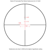 STYRKA S7 Series Side Focus & Illuminated Reticle Riflescope 2.5-15x50 Plex ST-95040